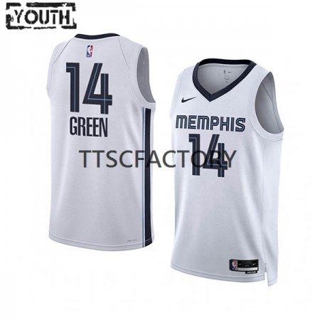 Camiseta Niños Memphis Grizzlies Danny Green 14 Nike 2022-23 Association Edition Blanco Swingman